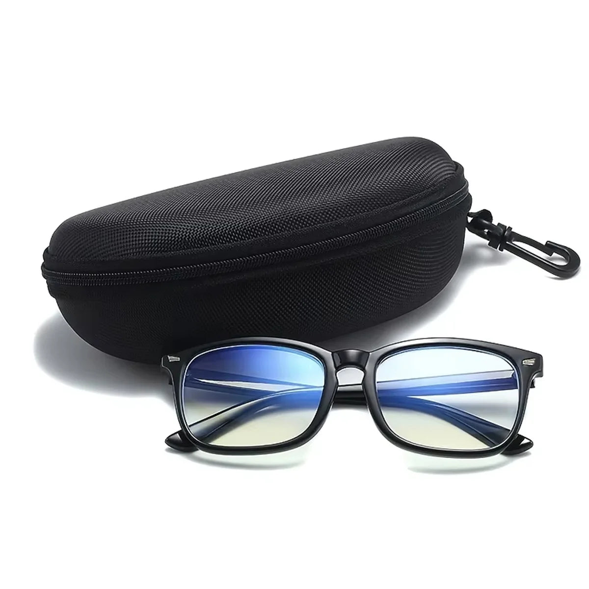 Zipper Hard Shell Sunglasses Case and Glasses Box with Plastic Hook for Portable Travel Glasses Case. Sunglasses Case Can Hang